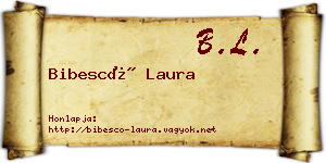 Bibescó Laura névjegykártya